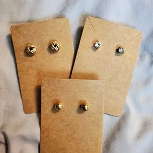 3 pair of earrings